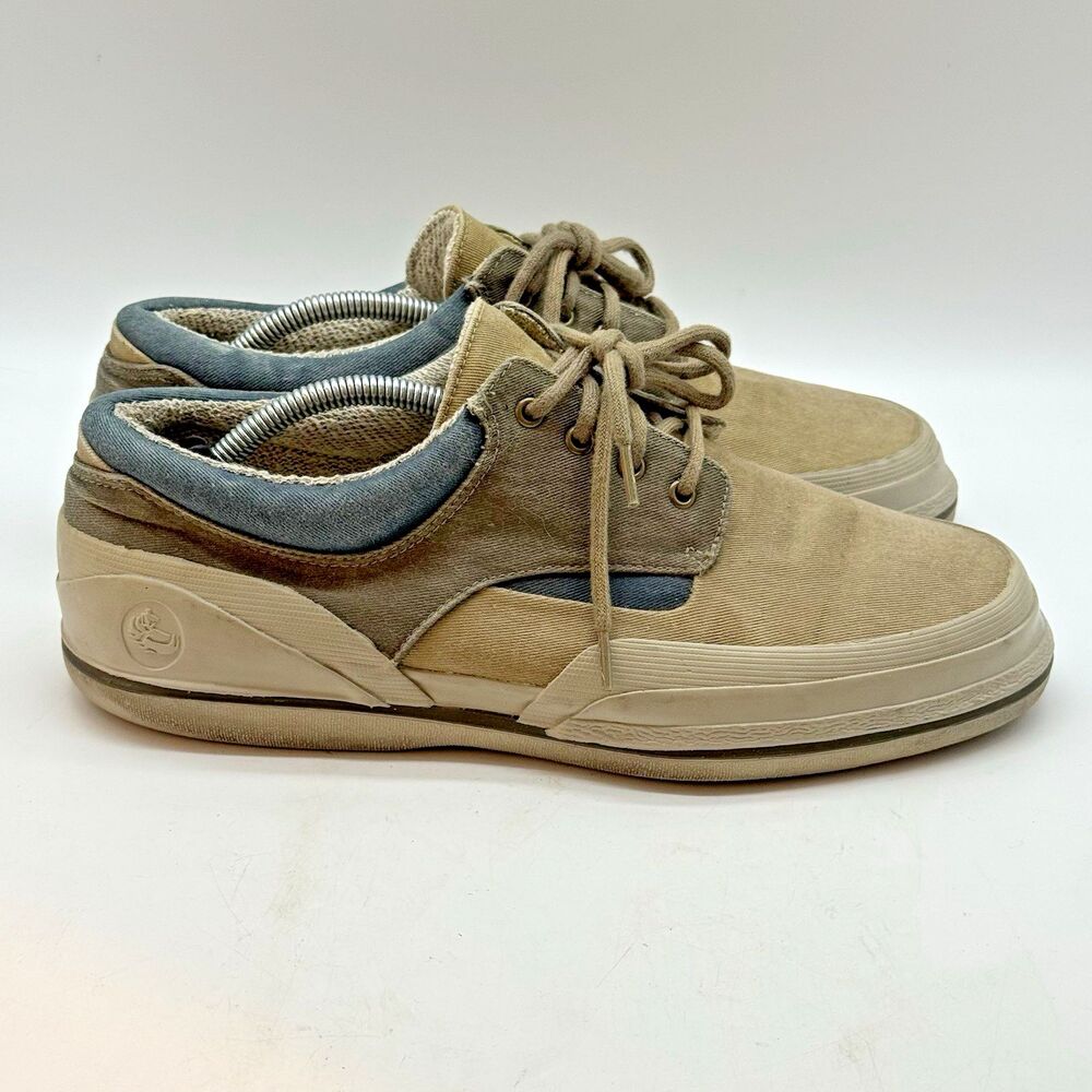 G.H. Bass & Co. Q678 Canvas Sneakers Men's 7M Canvas Colorblock Low Top Lace Up